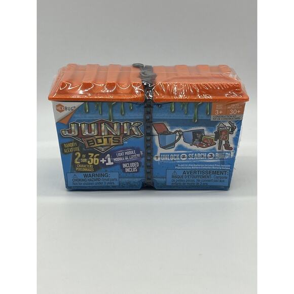 HEXBUG Junk Bots 2 CHARACTERS + 1 LIGHT MODULE Construction Kit SEALED - Picture 1 of 6